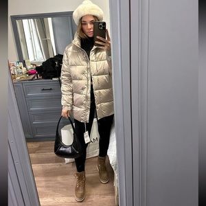 MANGO metallic puffer jacket